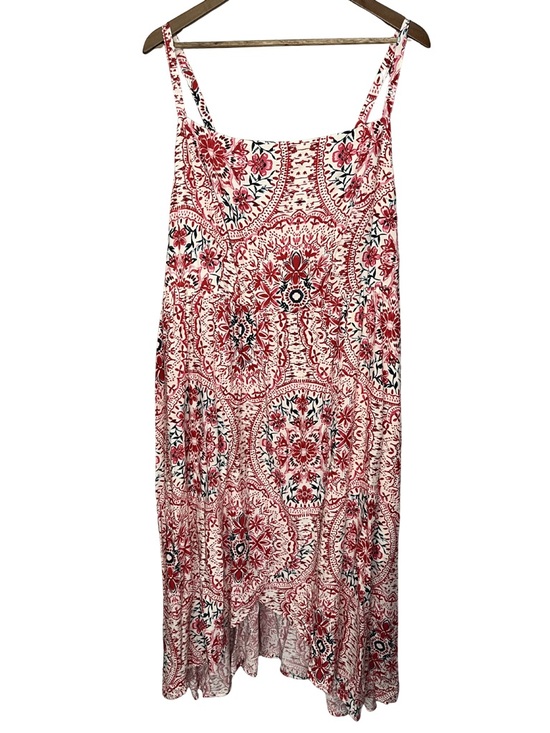torrid Dresses & Skirts - Torrid 3 Red and Cream Floral Print Maxi Dress with wrap front opening, flowy